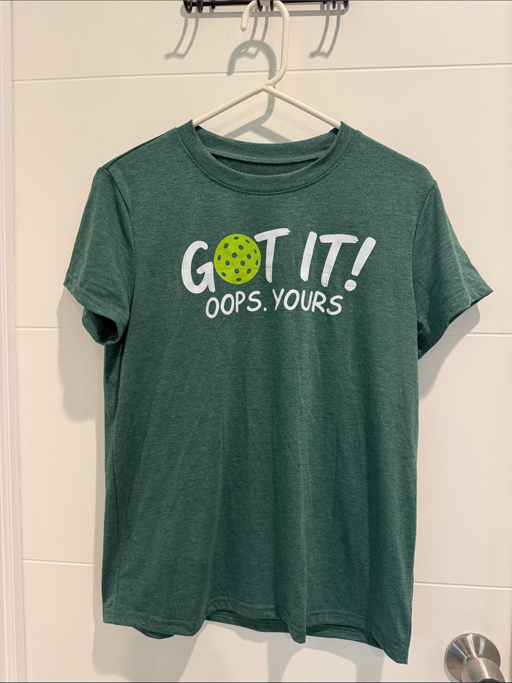 Green Graphic Tee "Got It! Oops, Yours"